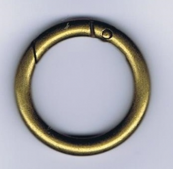 Karabinerhaken 25 mm alt messing
